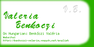 valeria benkoczi business card